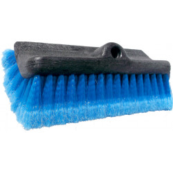 BROSSE BIFACE LAVAGE VÉHICULE FIBRES FLEUREES BLEUE